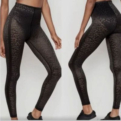 Victoria’s Secret High Performing Black Leopard Print Sheer High Waisted Legging